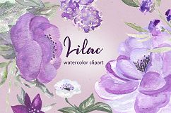 Lilac Soft purple watercolor Product Image 5