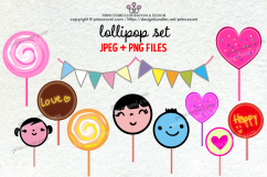 Cute lollipop clipart set Product Image 1