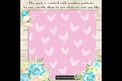 100 Seamless Hand Drawn Romantic Heart Digital Papers Product Image 2