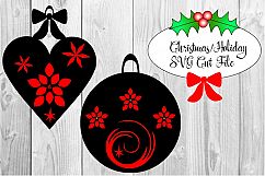 Christmas/Holiday, Two Designs, SVG Cut File Product Image 1