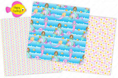 Mermaid digital papers, Under the sea digital papers Product Image 5