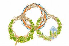 Boho Cactus and succulents Wreaths Product Image 3