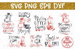 Dragon Bundle SVG Cut File, Baby Shower SVG, EPS, DXF, PNG Product Image 1