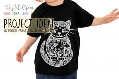 Cat paper cut SVG / DXF / EPS files Product Image 4