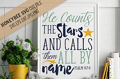 He Counts The Stars SVG Cut Files Product Image 1