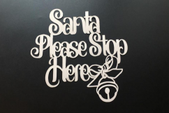 Santa Please Stop Here Papercutting Template Product Image 2