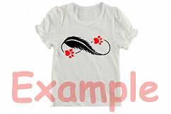Pet Love Infinity SVG, dog Puppy paw Feather 762S Product Image 3