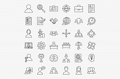 Human Resources Line Art Icons Product Image 3