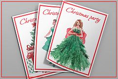 Watercolor Christmas Girls Product Image 3