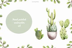 Watercolor Cacti clipart Plants watercolor succulents Product Image 4
