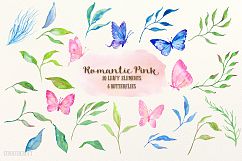 Butterflies and leaves