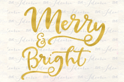 Merry and Bright Christmas Svg Product Image 1