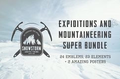 Winter vintage adventure emblems. Product Image 1