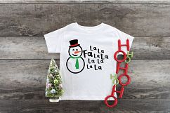 Fa La La La La - Deck the Halls Christmas SVG Cut File - DXF Product Image 5