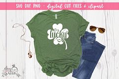 Lucky Shamrock St Patrick&#039;s Day - SVG - DXF - PNG Cut Files Product Image 1