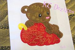 Christmas Bear Machine Applique Embroidery Design Product Image 2