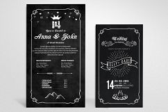 Chalk Board Style Wedding Invitaion Cards Pack Product Image 2