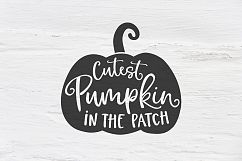 Cutest pumpkin in the patch SVG, EPS, PNG, DXF Product Image 1
