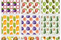 Watercolor tropical fruits clipart Product Image 11