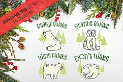 Wakeful Bear Christmas Family Pajama SVG Cut File Set Product Image 1