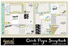 Quick Pages Scrapbook, Week14 Project life, Pocket Scrapbook Product Image 1