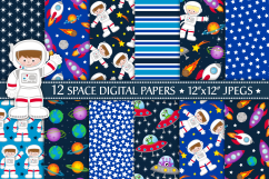 Space Digital Papers, Space Patterns, Astronauts, Planets Product Image 1