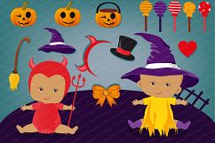 Halloween baby clipart, Haloween baby graphics Product Image 2