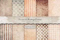 Vintage Printable Papers - Tangerine Dream Product Image 1