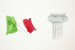 Watercolor Italy Clipart, Italy Clip Art, Italia Clipart Product Image 4