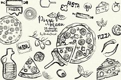 Pizza Menu - Rustic Restaurant Menu Illustrations Product Image 1