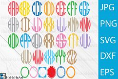 Stretched Monogram Alphabet V1 Clip art / Cutting Files 62c Product Image 1