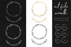 Wreath SVG Cut File - Wreath Clipart - Laurel SVG Cut File Product Image 2