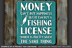 Money Can&#039;t Buy Happiness Fishing Can - Fishing SVG - 773 Product Image 2