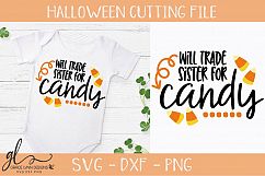 Will Trade Sister For Candy - Halloween Cutting File Product Image 1