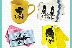 Bundle kitchen sayings towel designs svg dxg cutting files Product Image 2