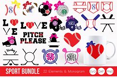 Sport Bundle SVG, DXF, PNG Bundle Cut Files  Product Image 1