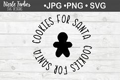 Santa&#039;s Cookie Plate Christmas SVG Cut File Product Image 3