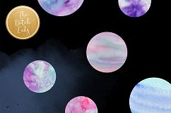 Watercolor Planetary Circle Clipart  Product Image 4