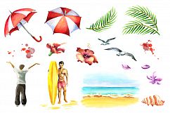 Summer time. Watercolor bundle Product Image 3