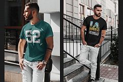 T-Shirt Mock-Up Stylish Man Product Image 2