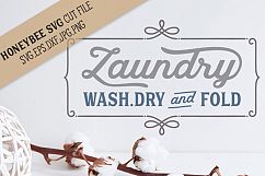 Laundry wash dry and Fold SVG Cut File Product Image 1