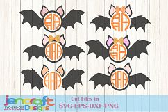 Halloween Bats SVG Cut Files - Monogram Frames Bundle Product Image 1