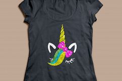 Unicorn svg, unicorn face svg, licorne, unicorn face clipart Product Image 5