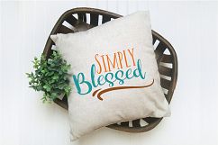 Simply Blessed SVG - Fall SVG Cut File - DXF EPS PNG JPG PDF Product Image 2