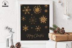 Golden Flecked Snowflakes Product Image 4