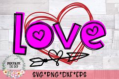 Love Heart Arrow SVG Cut File Product Image 1