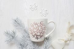 Christmas mug and letter mockup Product Image 2