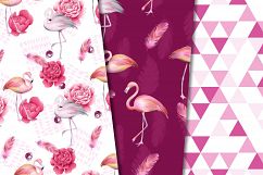 Flamingo digital paper Product Image 5