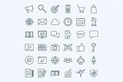 Marketing Line Art Icons Product Image 3