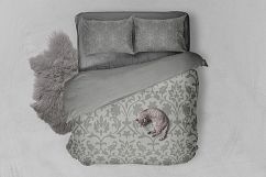 8 Seamless Damask Patterns - Light &amp; Dark Gray Product Image 2